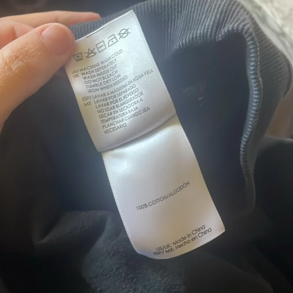 Sanctuary Black Graphic Hoodie Large
